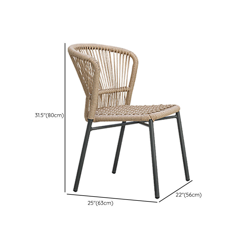 Modern Patio Dining Chair Set of 2/4/6/8 Metal Armless Dining Side Chair