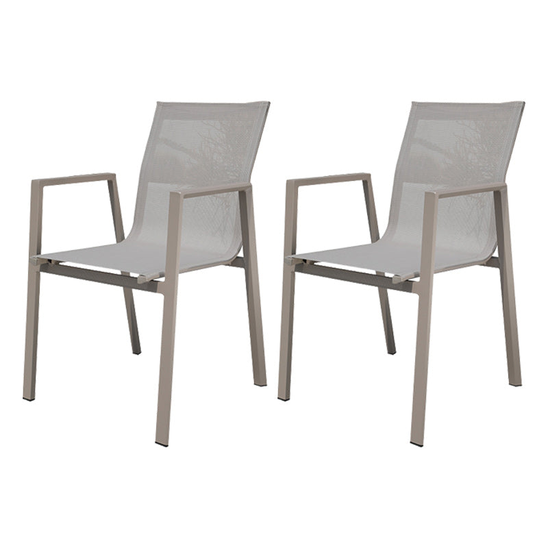 Modern Dining Armchair Set of 2/4/6/8 Metal Patio Dining Chair