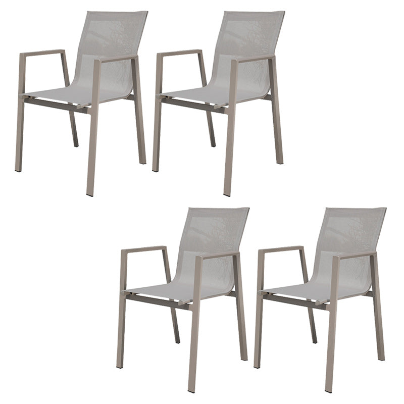 Modern Dining Armchair Set of 2/4/6/8 Metal Patio Dining Chair