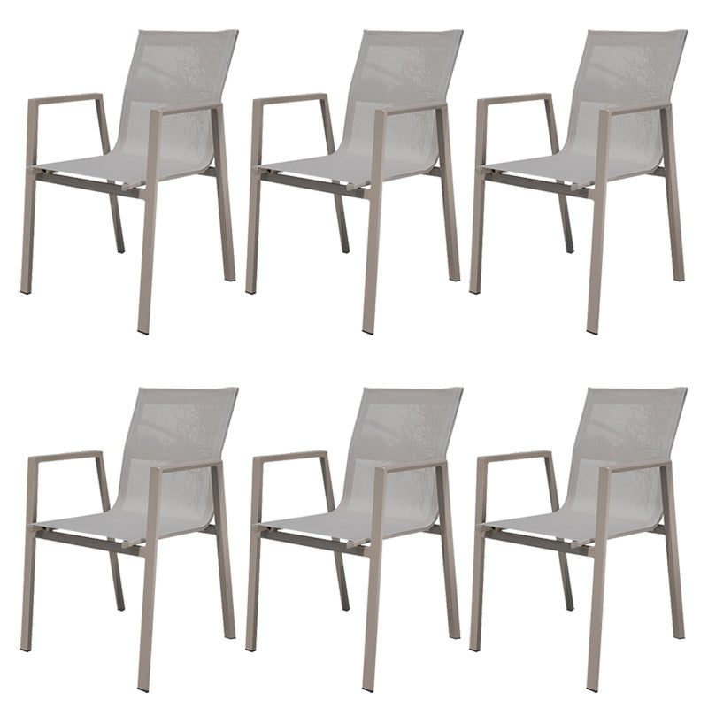 Modern Dining Armchair Set of 2/4/6/8 Metal Patio Dining Chair