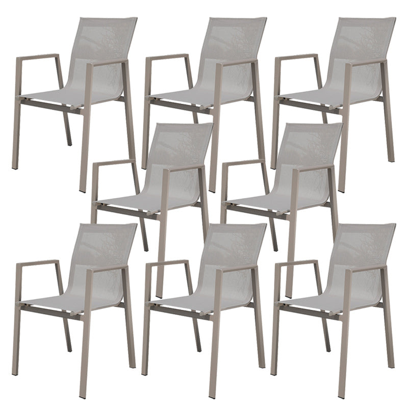 Modern Dining Armchair Set of 2/4/6/8 Metal Patio Dining Chair