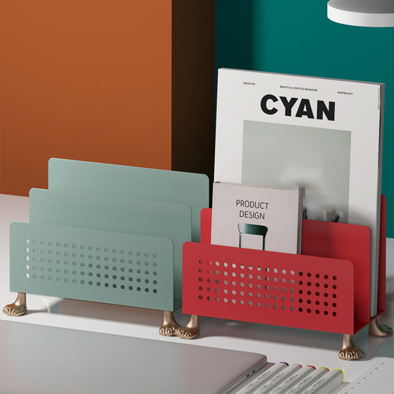 Metal Closed Back Bookshelf Contemporary Standard Bookcase with Shelves