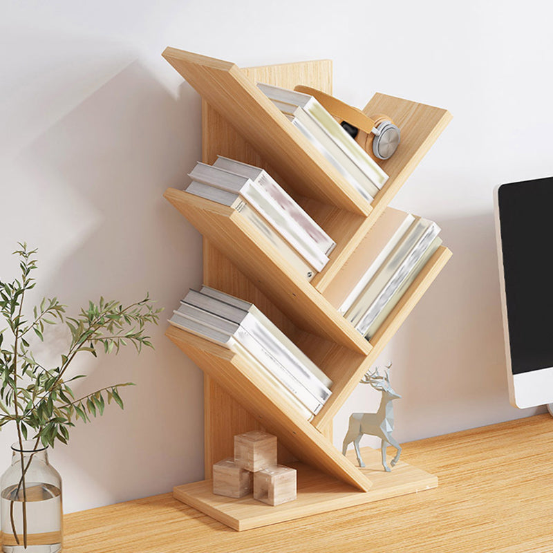 Modern Bookcase Open Back Engineered Wood Bookshelf with Shelves for Study Room