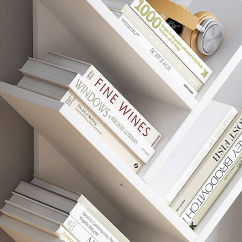 Modern Bookcase Open Back Engineered Wood Bookshelf with Shelves for Study Room