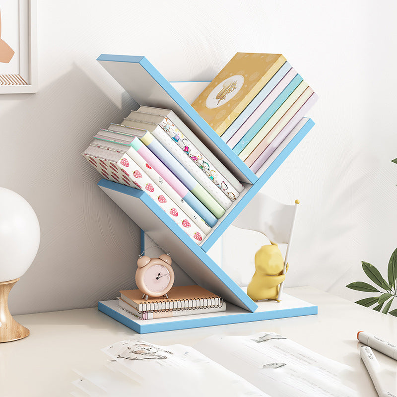 Modern Bookshelf Open Back Engineered Wood Bookcase for Study Room