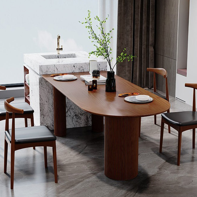 Modern Free Form Dining Table for Home Solid Wood Dinette Table