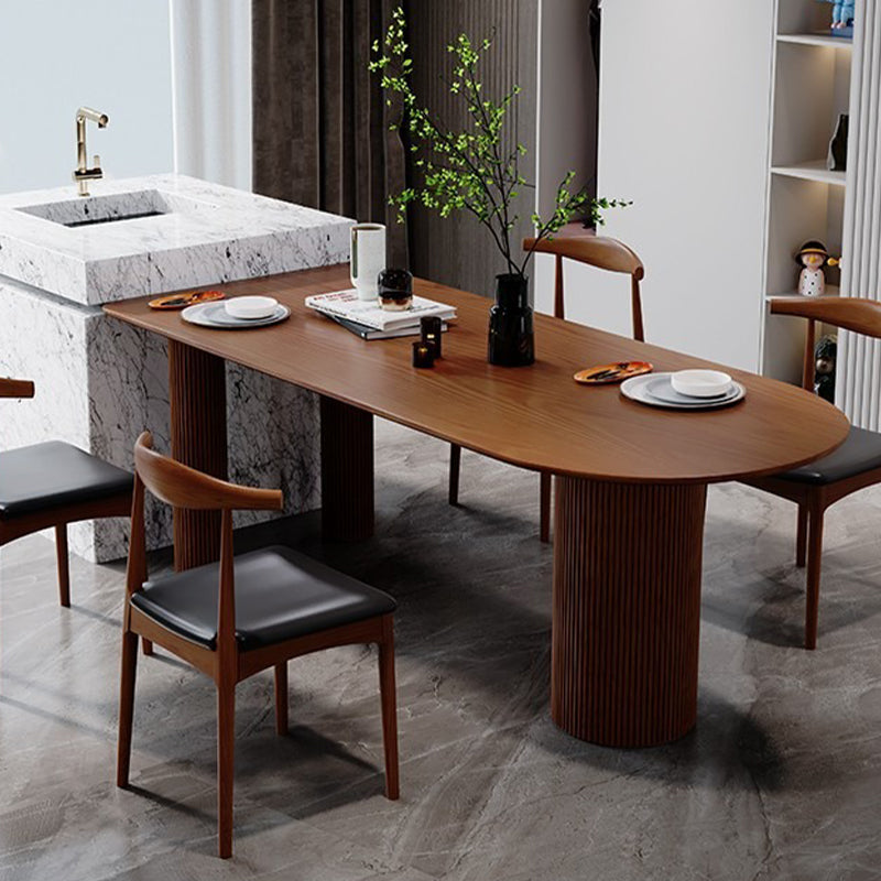 Modern Free Form Dining Table for Home Solid Wood Dinette Table