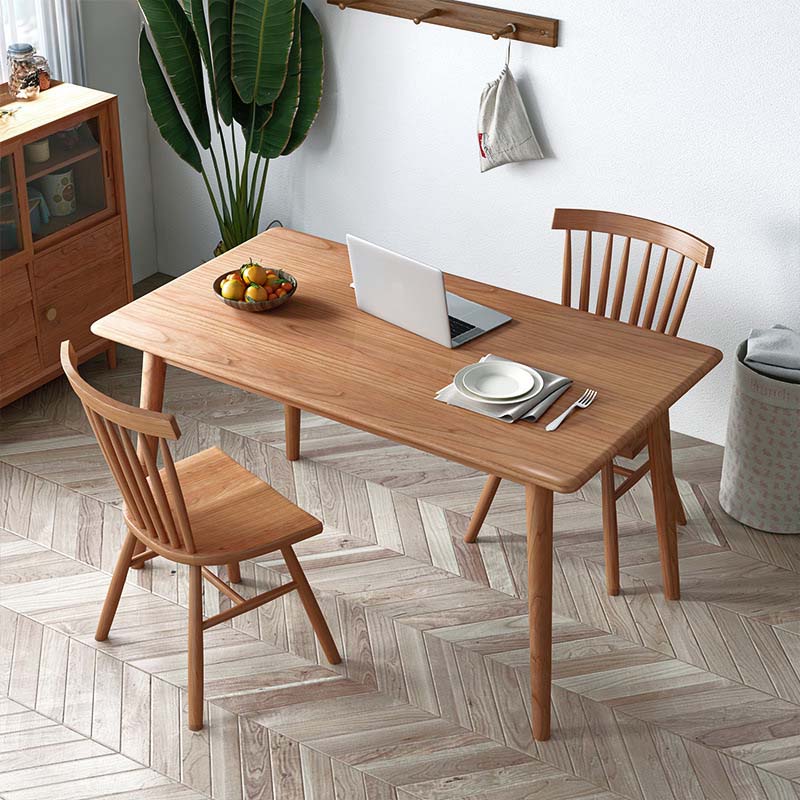 Industrial 4 Legs Dining Table Pine Wood Table for Dining Room