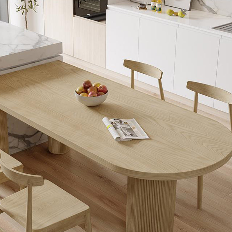 Modern Pine Wood Dining Table with 3 Legs Table for Dining Room