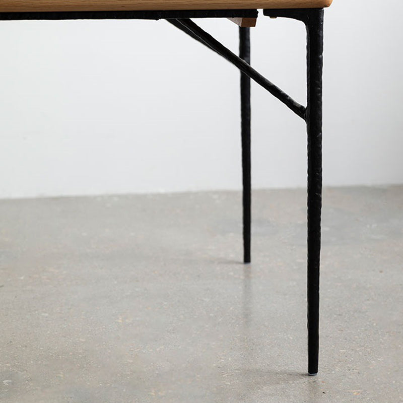 Modern Wood Rectangle Dining Table with 4 Legs Table for Dining Room