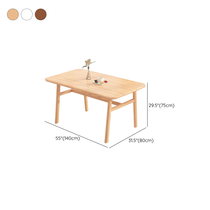 Nordic Style Dining Wood Table Rectangle Dining Table with Metal Legs