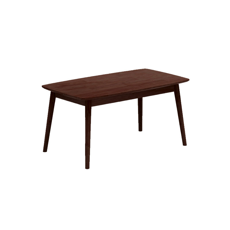 Nordic Glam Dining Wood Table Dining Rectangle Table with Wood Legs
