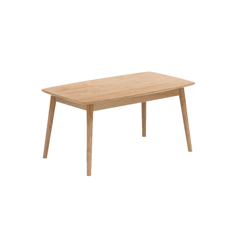 Nordic Glam Dining Wood Table Dining Rectangle Table with Wood Legs