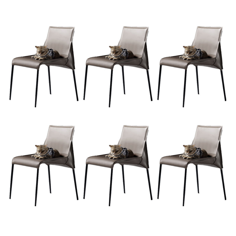 PU Leather Industrial Dining Chairs Kitchen Indoor Parsons Chair