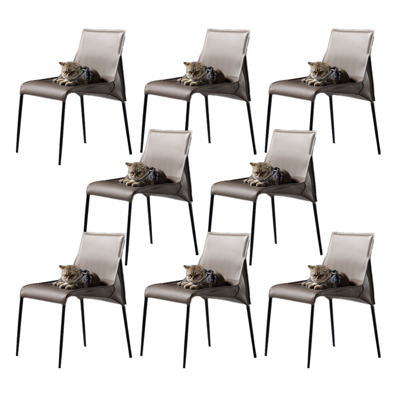 PU Leather Industrial Dining Chairs Kitchen Indoor Parsons Chair