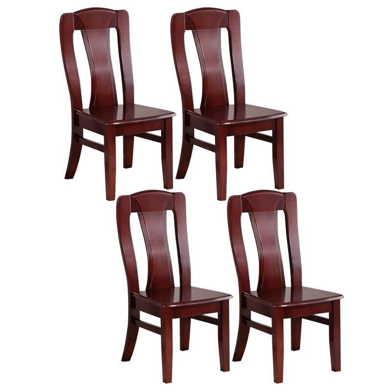 Rubber Wood Kitchen Dining Side Chair Contemporary Slat Back Side Chair
