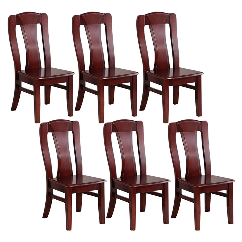 Rubber Wood Kitchen Dining Side Chair Contemporary Slat Back Side Chair