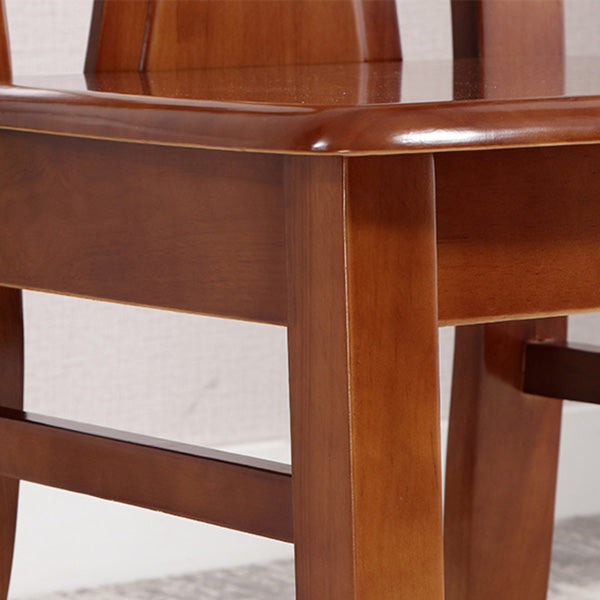 Rubber Wood Kitchen Dining Side Chair Contemporary Slat Back Side Chair