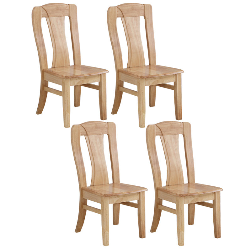 Rubber Wood Kitchen Dining Side Chair Contemporary Slat Back Side Chair