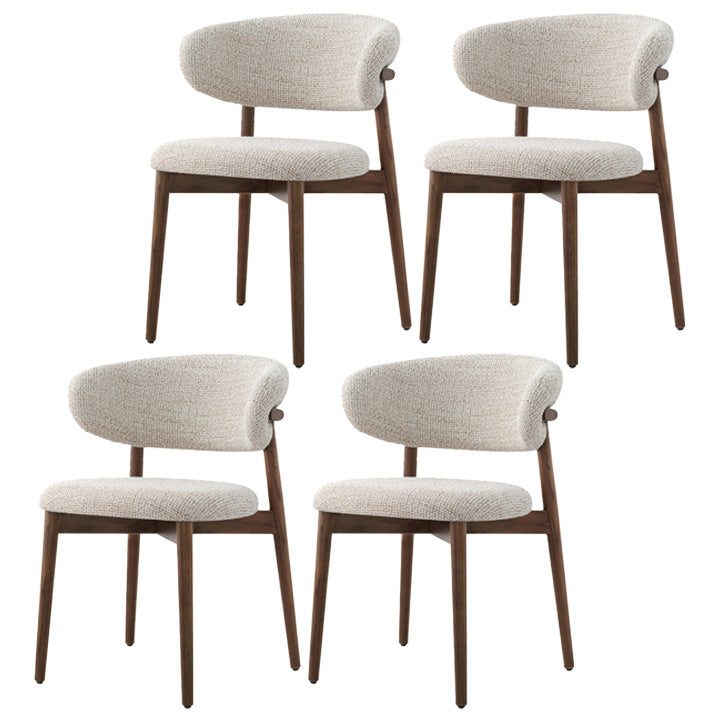 Indoor Patio Dining Chair Upholstered Armless Open Back Chair