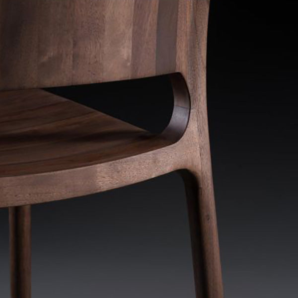 Industrial Home Indoor Side Chair Open Back Dining Wood Chair