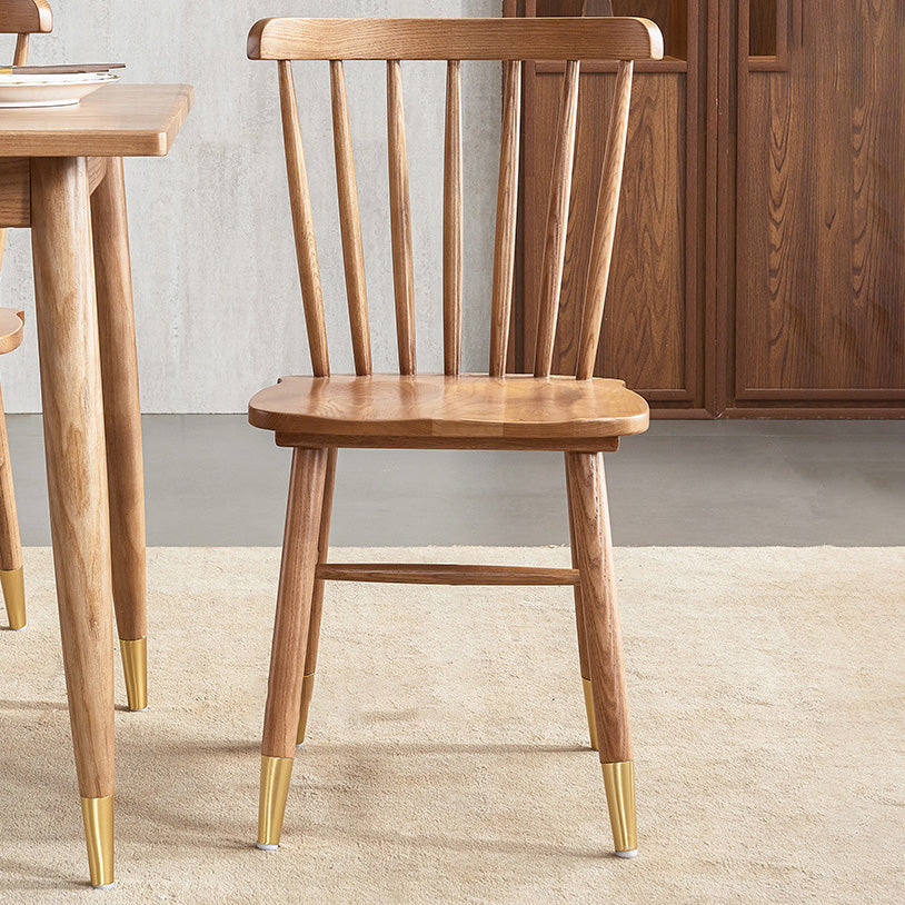 Contemporary Wood Kitchen Dining Side Chair Slat Back Side Chair