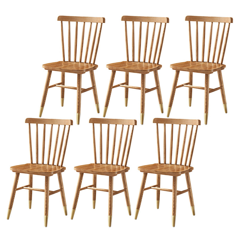 Contemporary Wood Kitchen Dining Side Chair Slat Back Side Chair