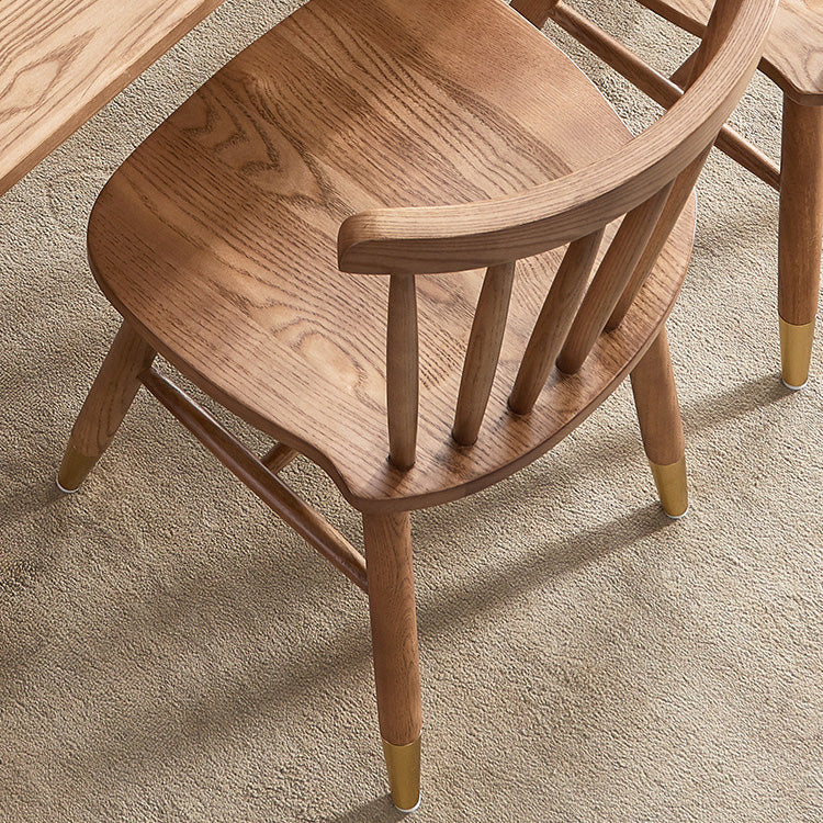 Contemporary Wood Kitchen Dining Side Chair Slat Back Side Chair