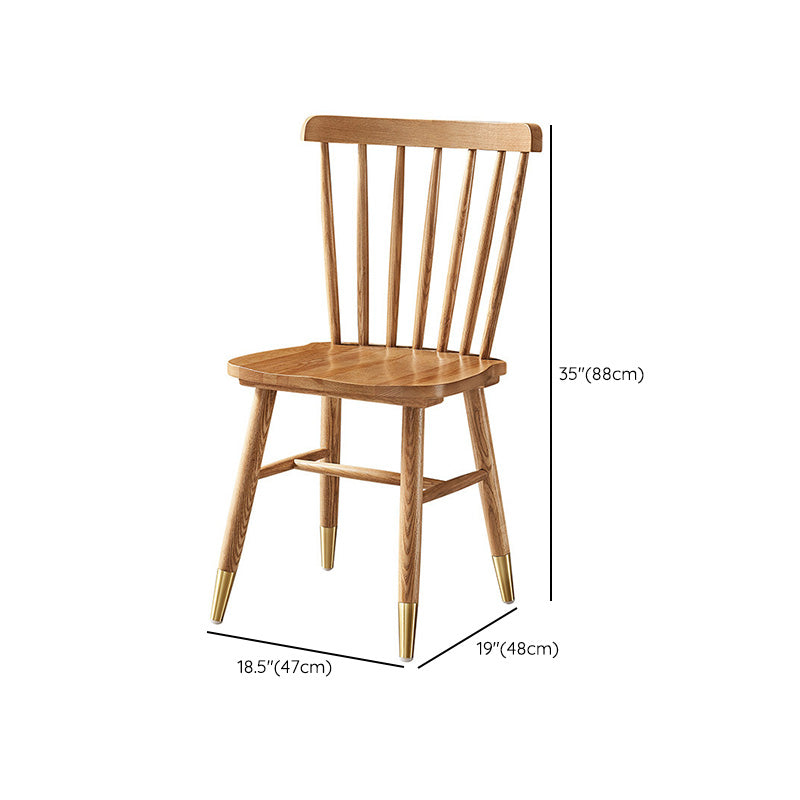 Contemporary Wood Kitchen Dining Side Chair Slat Back Side Chair