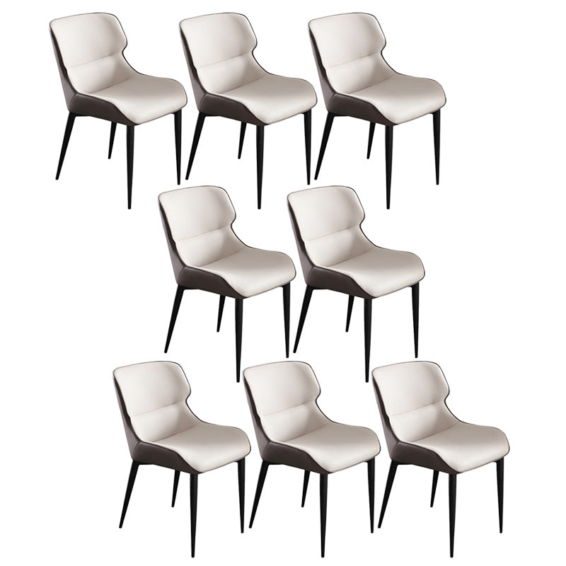 Upholstered Armless Dining Chair Modern Indoor-Outdoor Chair