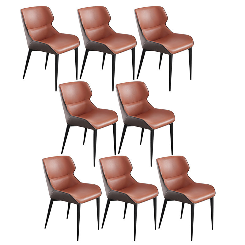 Upholstered Armless Dining Chair Modern Indoor-Outdoor Chair