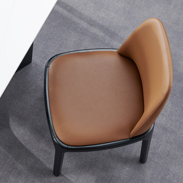 Industrial Armless Dining Chairs Solid Wood Legs Upholstered Side Chair