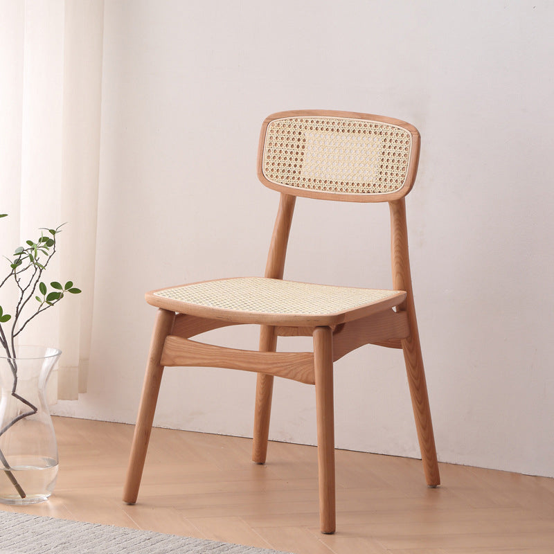 Contemporary Wood Kitchen Dining Side Chair Open Back Dining Side Chair
