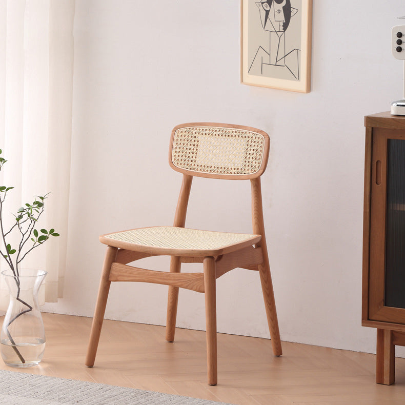 Contemporary Wood Kitchen Dining Side Chair Open Back Dining Side Chair