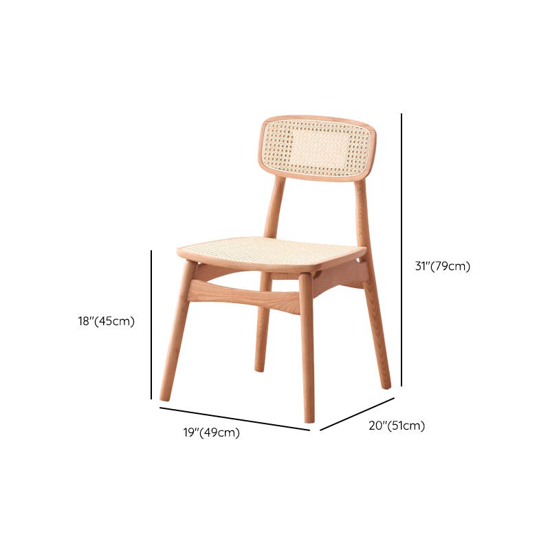 Contemporary Wood Kitchen Dining Side Chair Open Back Dining Side Chair