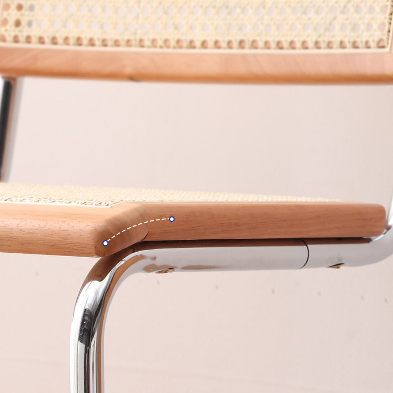 Contemporary Kitchen Dining Side Chair Metal Open Back Dining Side Chair