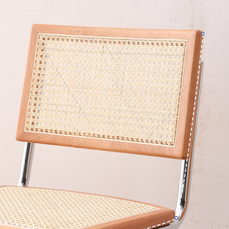 Contemporary Kitchen Dining Side Chair Metal Open Back Dining Side Chair