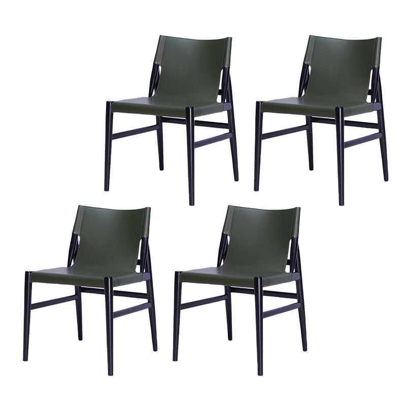 Dining Room Industrial Side Chair Faux Leather Parsons Chair