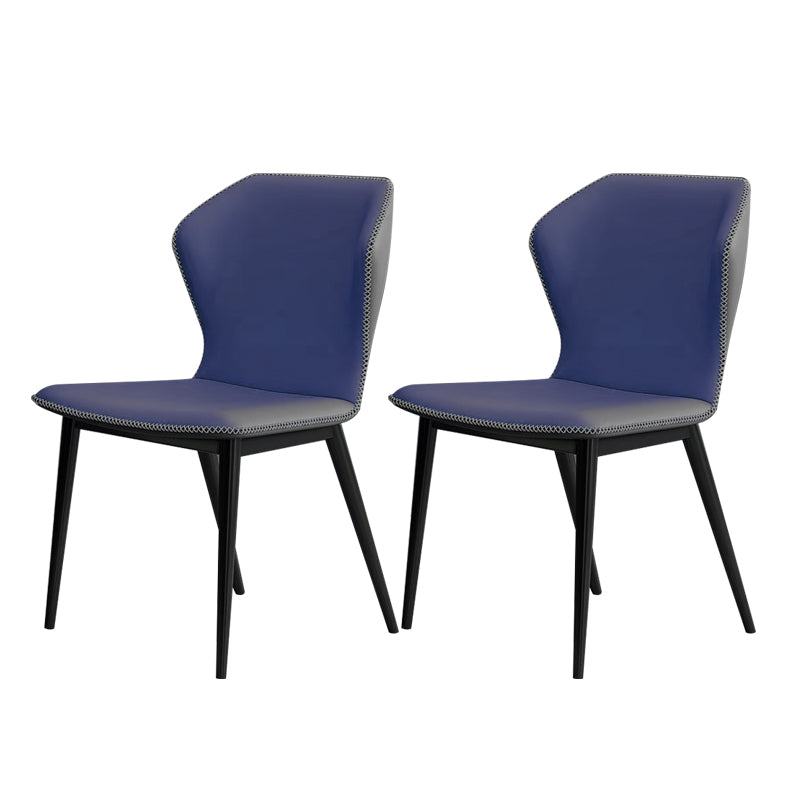 Dining Room Faux Leather Chair Kitchen Wingback Armless Chair