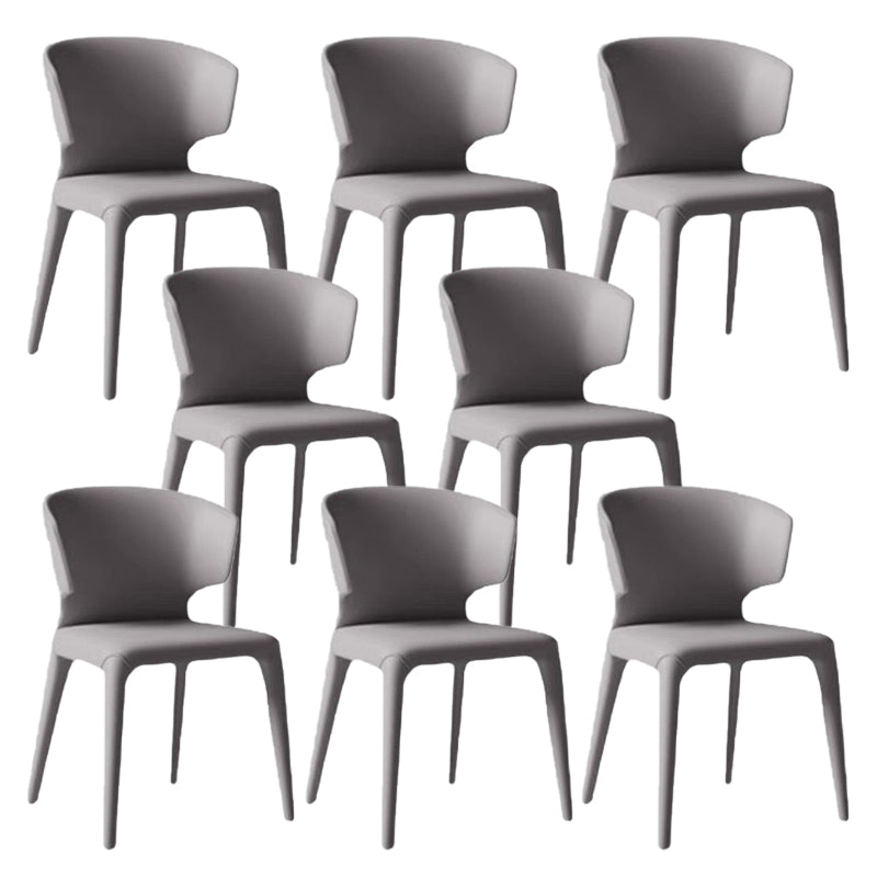 Wingback Dining Room Side Chair Upholstered Armless Dining Chair