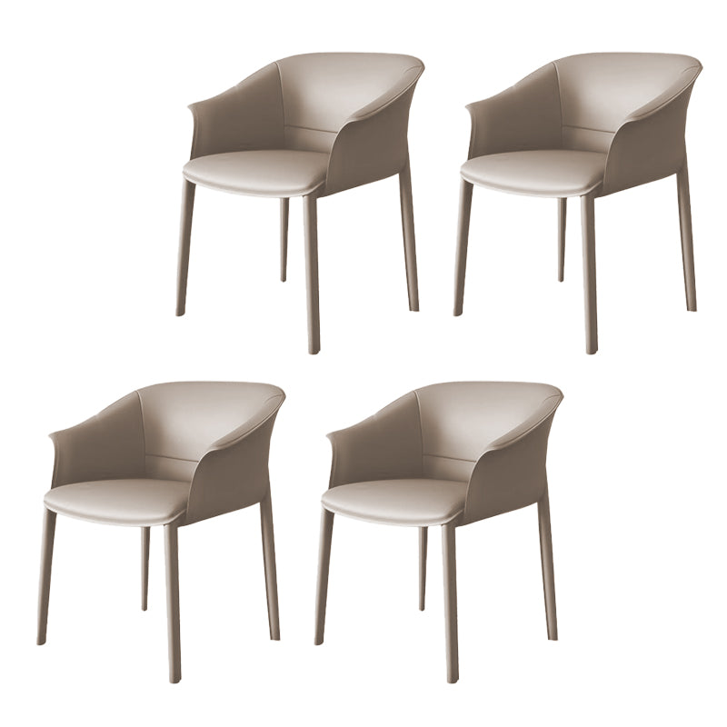 Contemporary Kitchen Dining Chair Metal Legs Upholstered Arm Chair