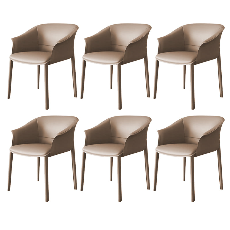 Contemporary Kitchen Dining Chair Metal Legs Upholstered Arm Chair
