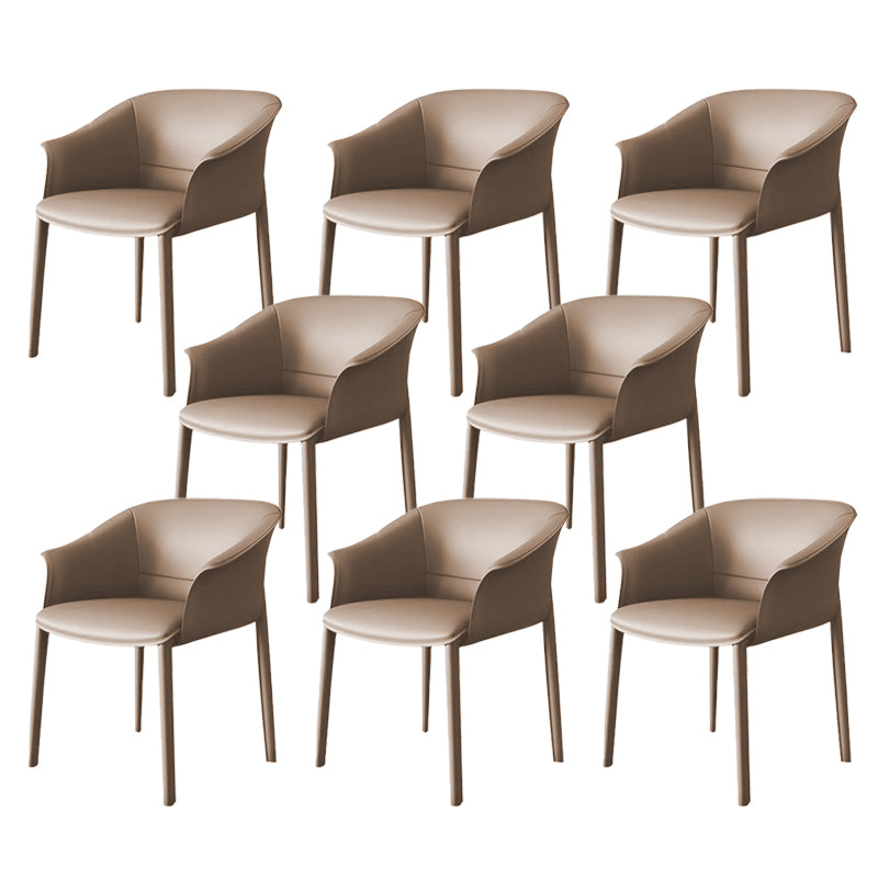 Contemporary Kitchen Dining Chair Metal Legs Upholstered Arm Chair