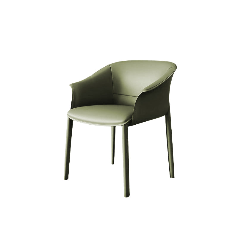 Contemporary Kitchen Dining Chair Metal Legs Upholstered Arm Chair