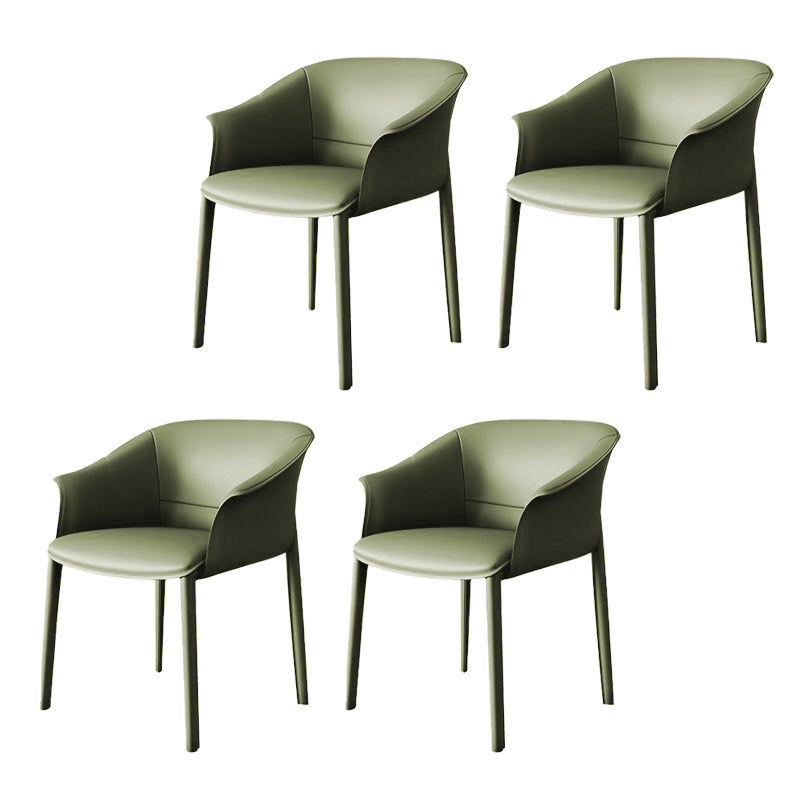 Contemporary Kitchen Dining Chair Metal Legs Upholstered Arm Chair
