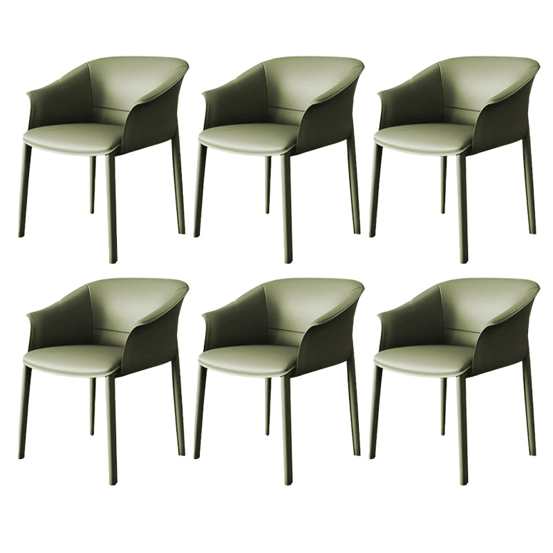 Contemporary Kitchen Dining Chair Metal Legs Upholstered Arm Chair