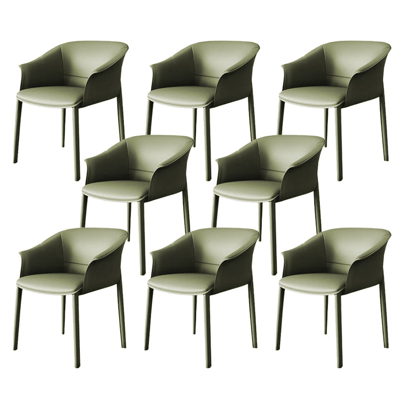 Contemporary Kitchen Dining Chair Metal Legs Upholstered Arm Chair