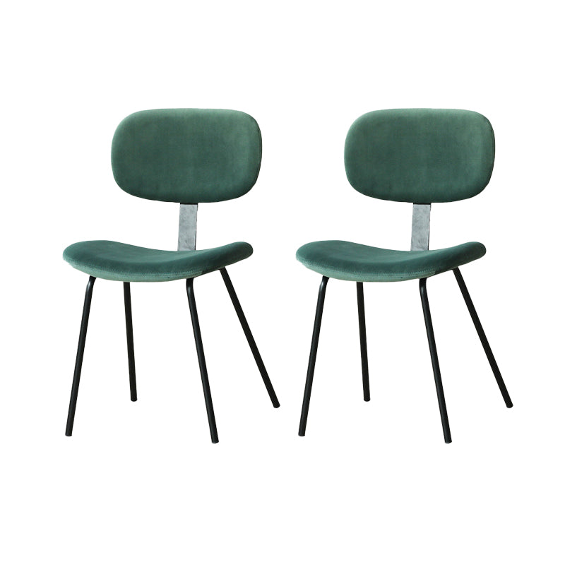 Contemporary Kitchen Side Chair Velvet Armless Dining Chairs