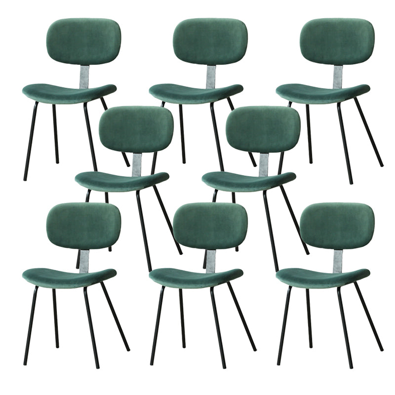 Contemporary Kitchen Side Chair Velvet Armless Dining Chairs