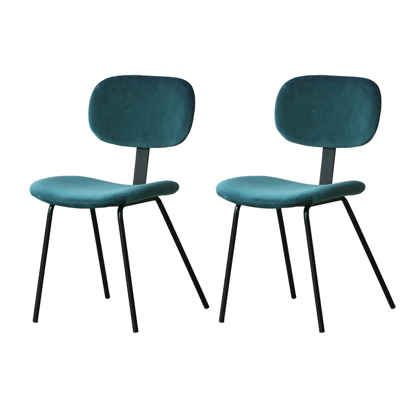 Contemporary Kitchen Side Chair Velvet Armless Dining Chairs